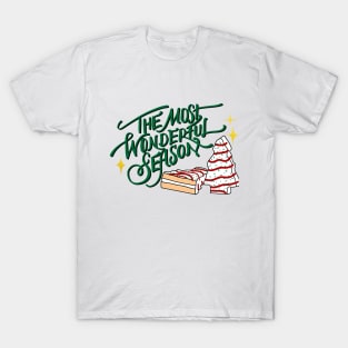 Christmas Cake, Retro Christmas, The Most Wonderful Season T-Shirt